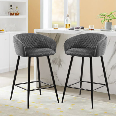 Mercer41 Scheel 30 Bar Stool Set of 2 Reviews Wayfair